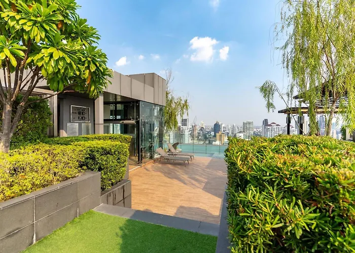 別荘 Phrom Phong 43F Rooftop Pool Workation 27 Monitor, Gym, Bts Airport Pickup