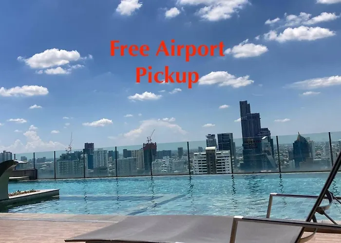 別荘 Phrom Phong 43F Rooftop Pool Workation 27 Monitor, Gym, Bts Airport Pickup