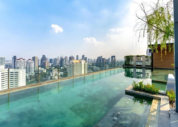 別荘 Phrom Phong 43F Rooftop Pool Workation 27 Monitor, Gym, Bts Airport Pickup *